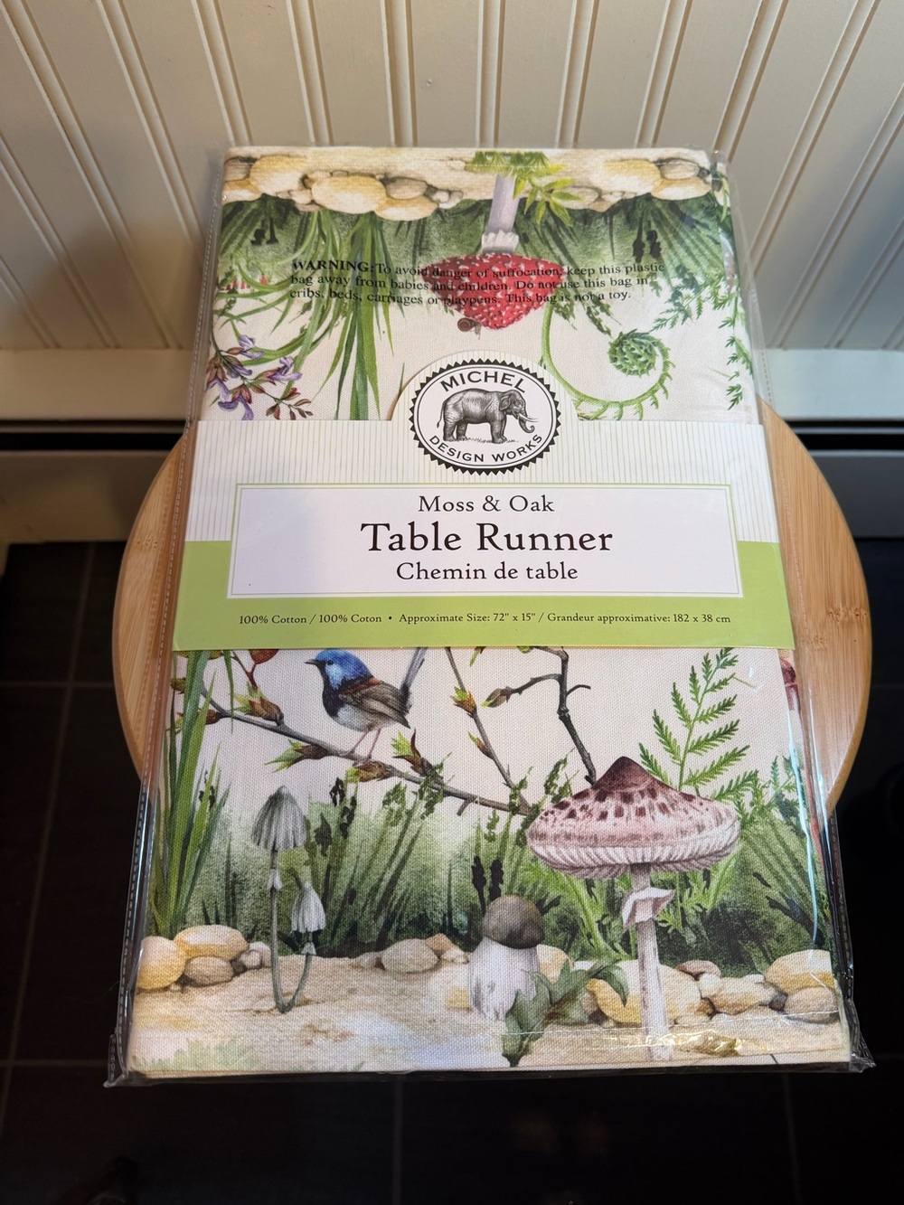 Moss & Oak Green Botanical Table Runner by